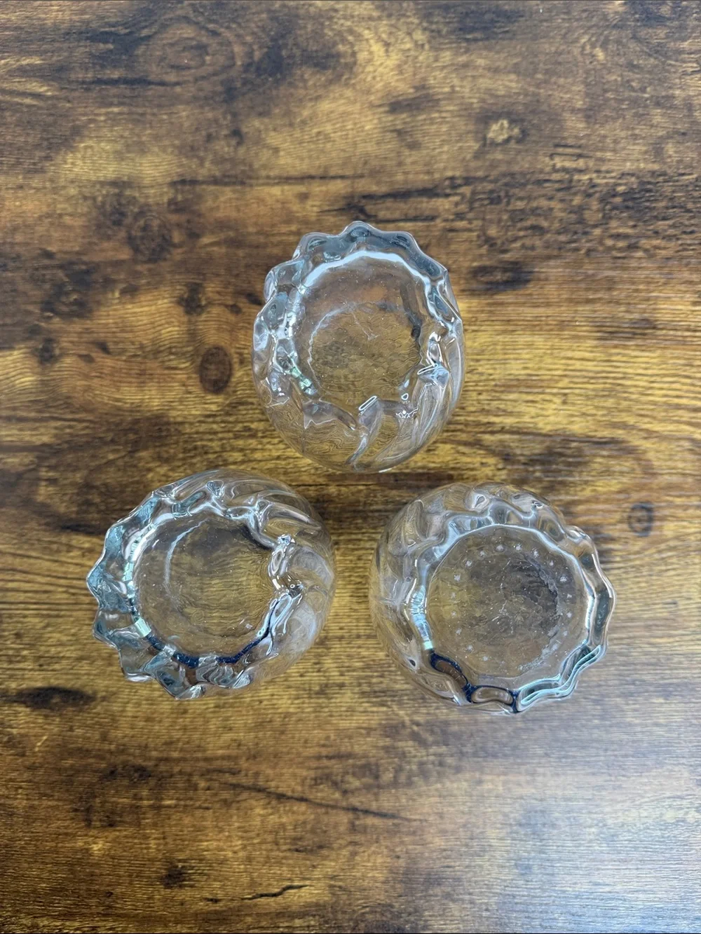 Clear Swirl Tumbler Glasses - Set of 3